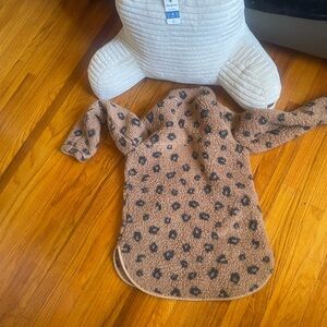 Abercrombie & Fitch Tan and Black Fleece Jacket